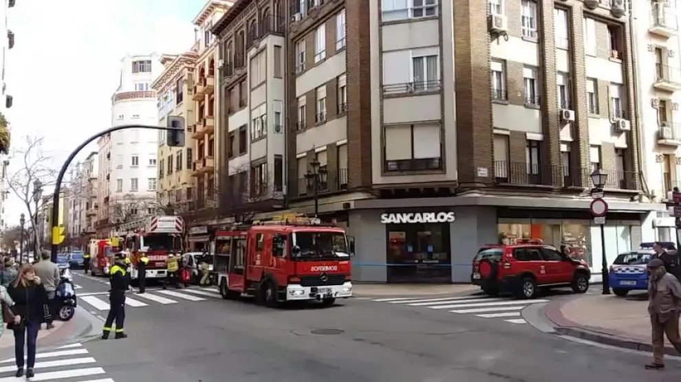 Declarado un incendio en una vivienda de la calle San Vicente de Paúl
