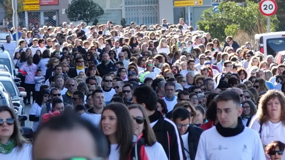 La marcha ha comenzado en el paseo Segoñé y ha llenado las calles de Fraga.