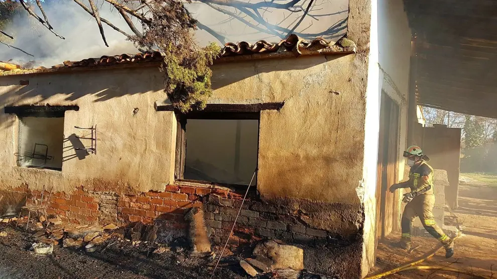 Incendio en una vivienda en Calatayud