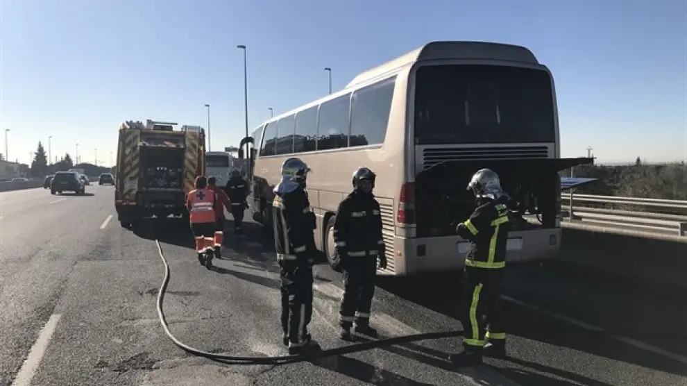 El bus incendiado