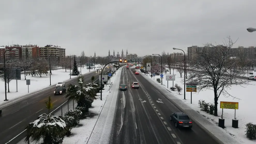 Nieve en Zaragoza
