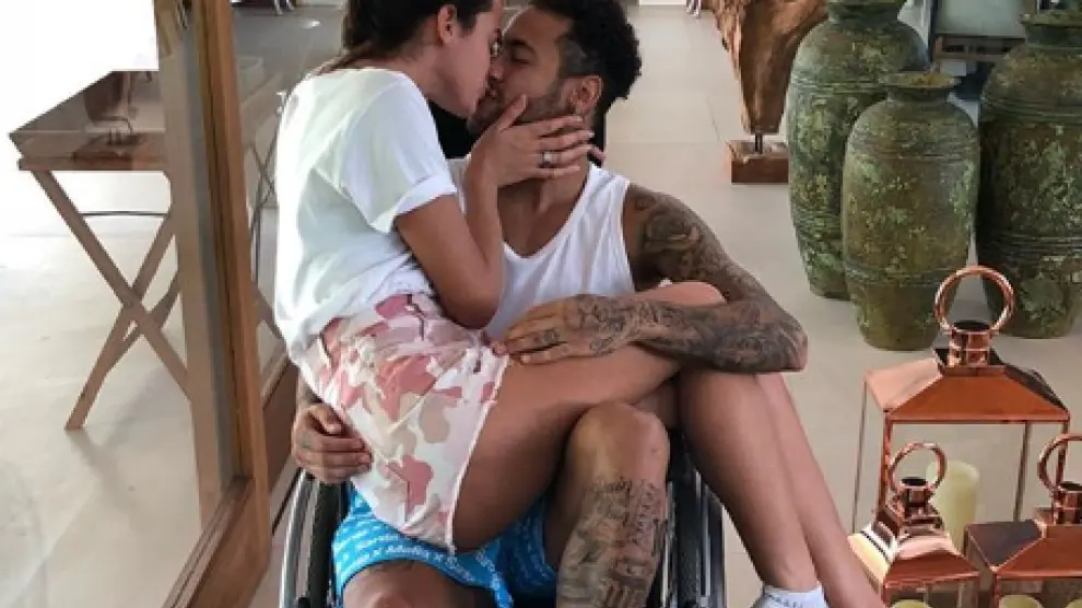 Imagen compartida por Neymar el día antes de su operación en su cuenta de Instagram.