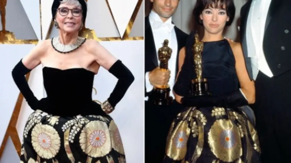 Rita Moreno demuestra en  los Óscar que usa la misma talla que hace 56 años