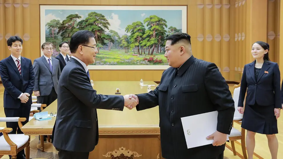 Los líderes de Corea del Sur y Corea del Norte.