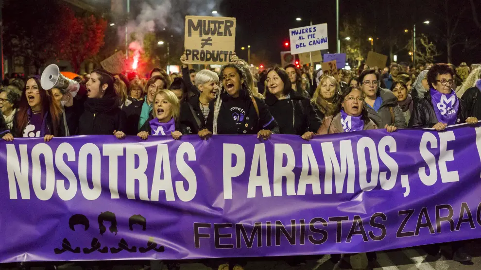 Manifestación del Día de la Mujer en Zaragoza el pasado 8 de marzo