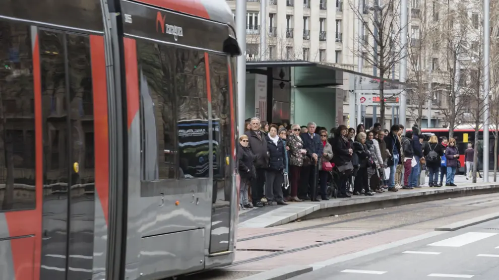 Huelga de conductores de tranvía en Zaragoza