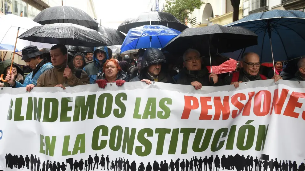Manifestación por unas pensiones dignas en Madrid