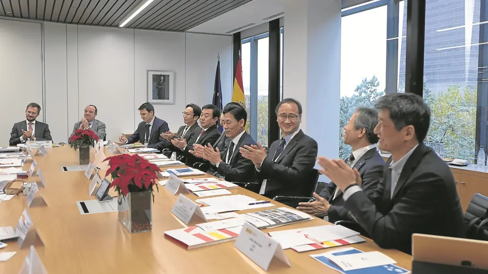 Reunión en la sede del ICEX en Madrid con un grupo de empresarios coreanos, en diciembre del año pasado.