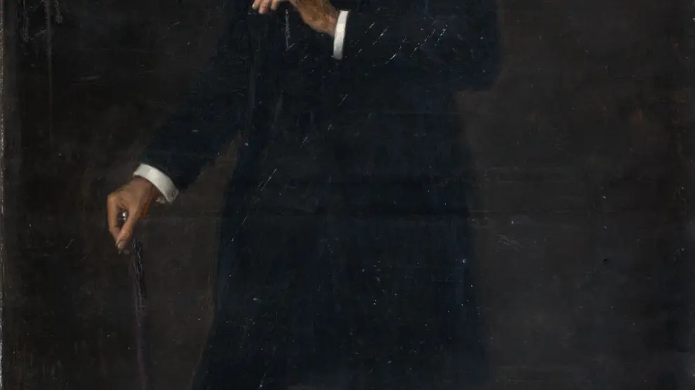 Retrato de José Aznárez pintado al óleo por Juan José Gárate.