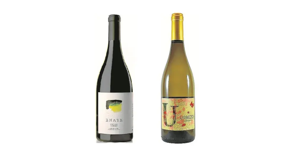 Enate Uno Chardonnay 2012 y Urbezo Chardonnay 2017.