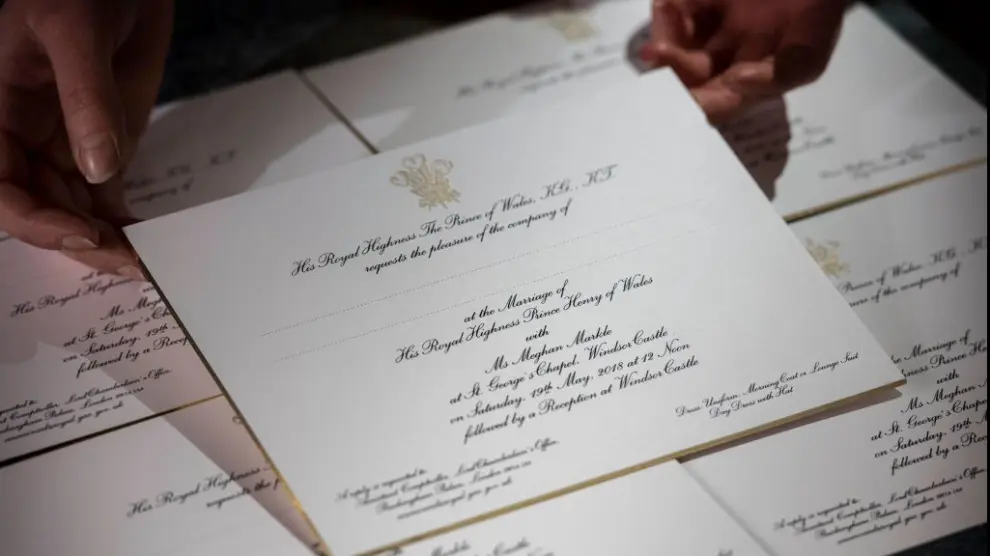 Así son las invitaciones de boda del príncipe Enrique y Meghan Markle