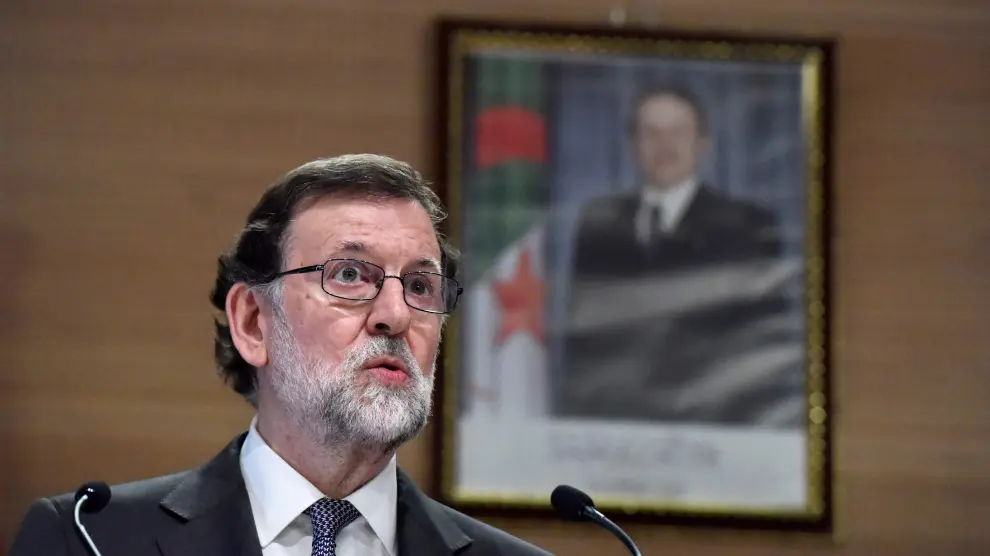 Mariano Rajoy durante su visita oficial a Argelia.