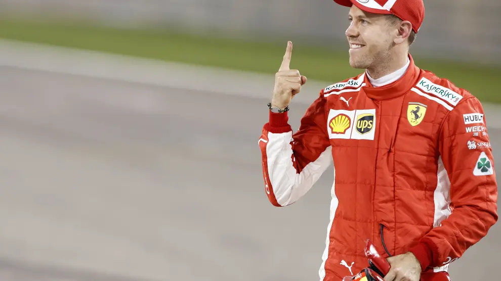 El piloto alemán Sebastian Vettel (Ferrari)