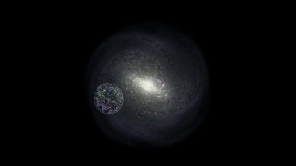 Desde la Tierra, solo vemos sin telescopio una pequeña parte de nuestra galaxia, la que encierra esta esfera