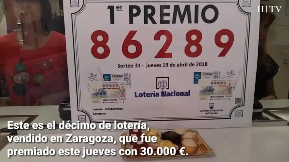 Una administración zaragozana reparte un primer premio de la lotería