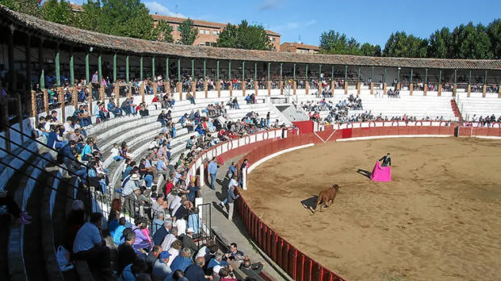 Uno de los últimos festejos celebrados en la plaza de toros de Tarazona.