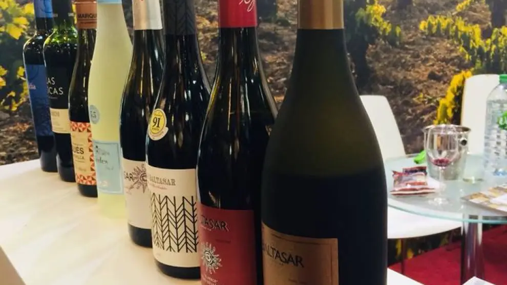 Algunos de los vinos que salen de Bodegas San Alejandro.