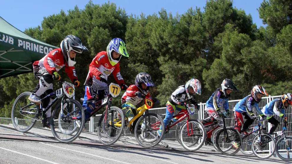 Una imagen del Campeonato de Aragón de BMX 2017