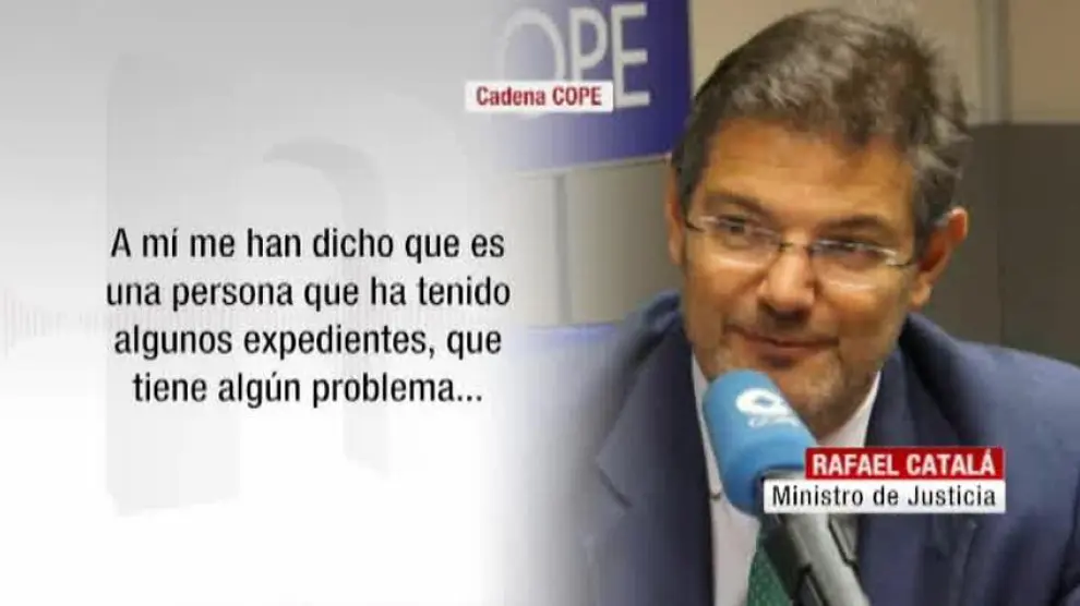 Momento de la entrevista al ministro de Justicia, Rafael Catalá.