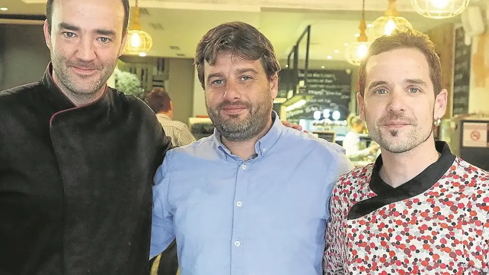 Ramón Sau, Kike Júlvez y Jorge Calonge, en La Bocca Mediterranean Deli.