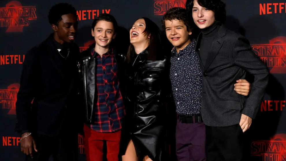 Los protagonistas de 'Stranger Things', serie de Netflix.