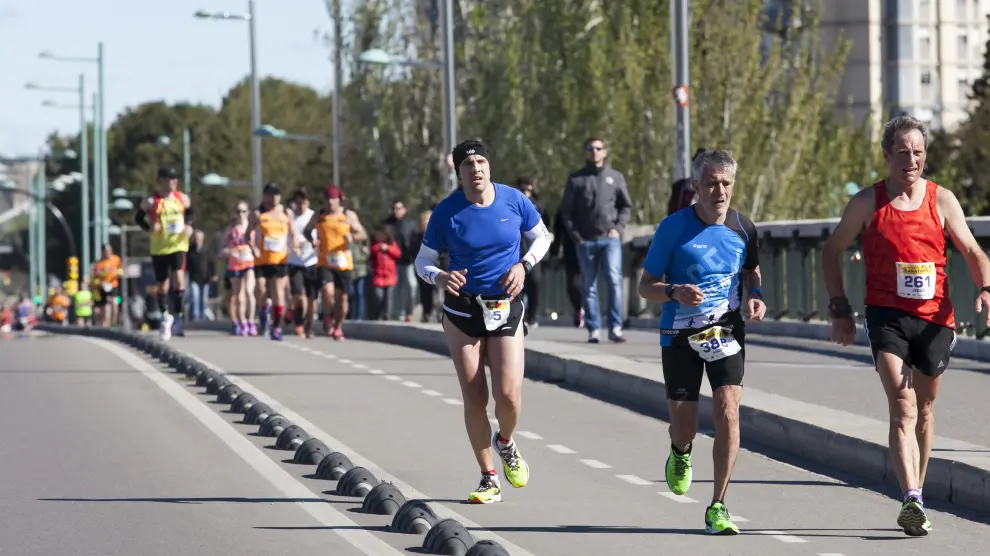 Imagen de la pasada edición del maratón de Zaragoza