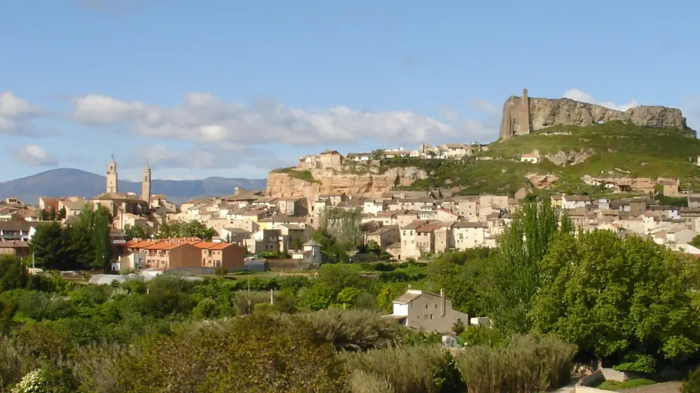 La localidad de Borja, custodiada por el castillo.