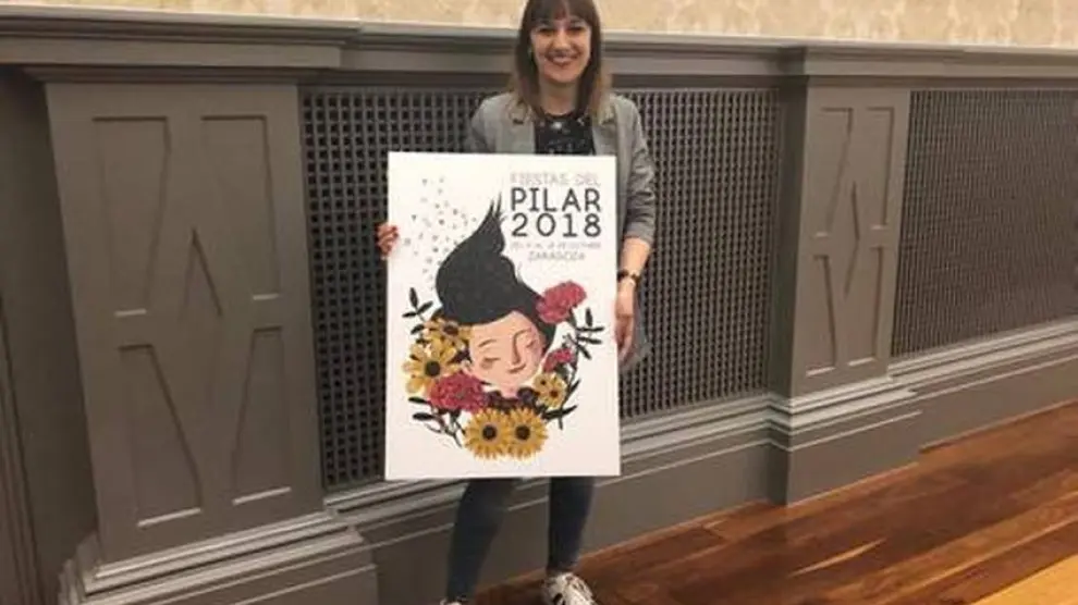 'La Pili', de Mamen Marcén, cartel ganador para anunciar las fiestas del Pilar 2018