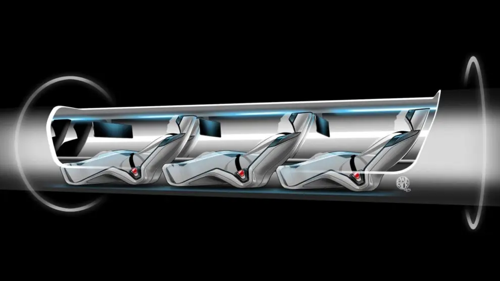 Recreación por ordenador del Hyperloop.