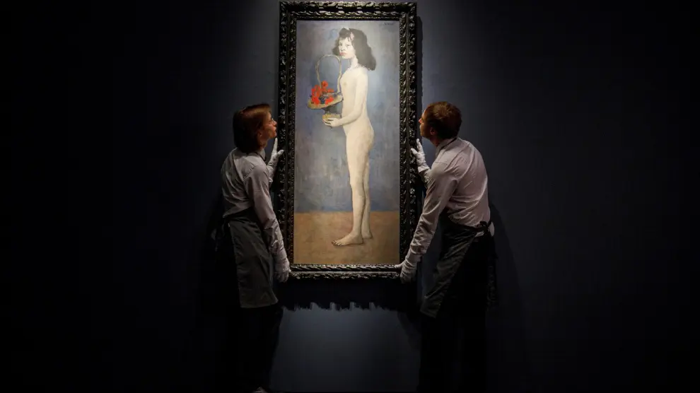 La obra de Picasso lider en la subasta: 'Fillette à la corbeille fleurie'