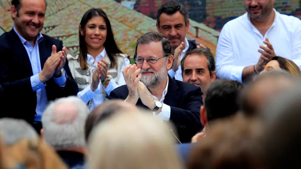 Mariano Rajoy, este sábado en un acto de su partido en Jerez