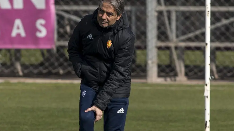 El entrenador del Real Zaragoza, Natxo González, en la Ciudad Deportiva.