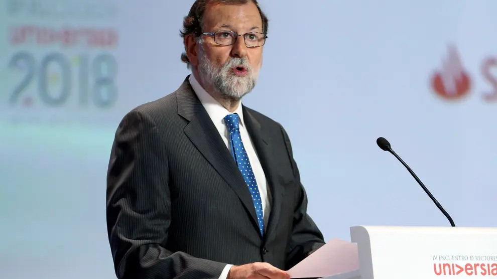 El presidente del Gobierno, Mariano Rajoy, en el acto de clausura del IV Encuentro Internacional de Rectores Universia