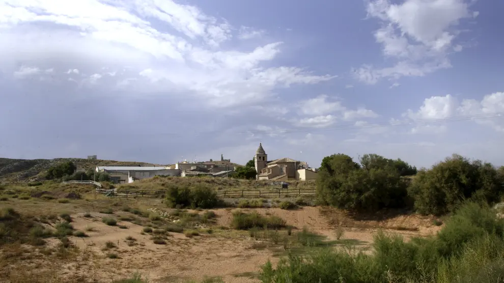 Vista de Torrecilla de Valmadrid, barrio rural de Zaragoza