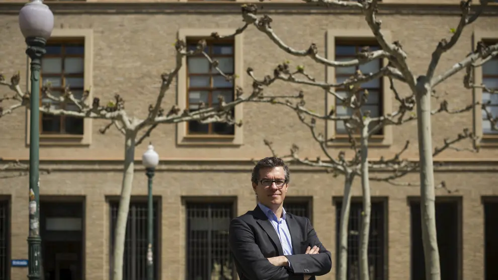 Ignacio Sanchis, jefe de negocio de Hispasat, en Zaragoza