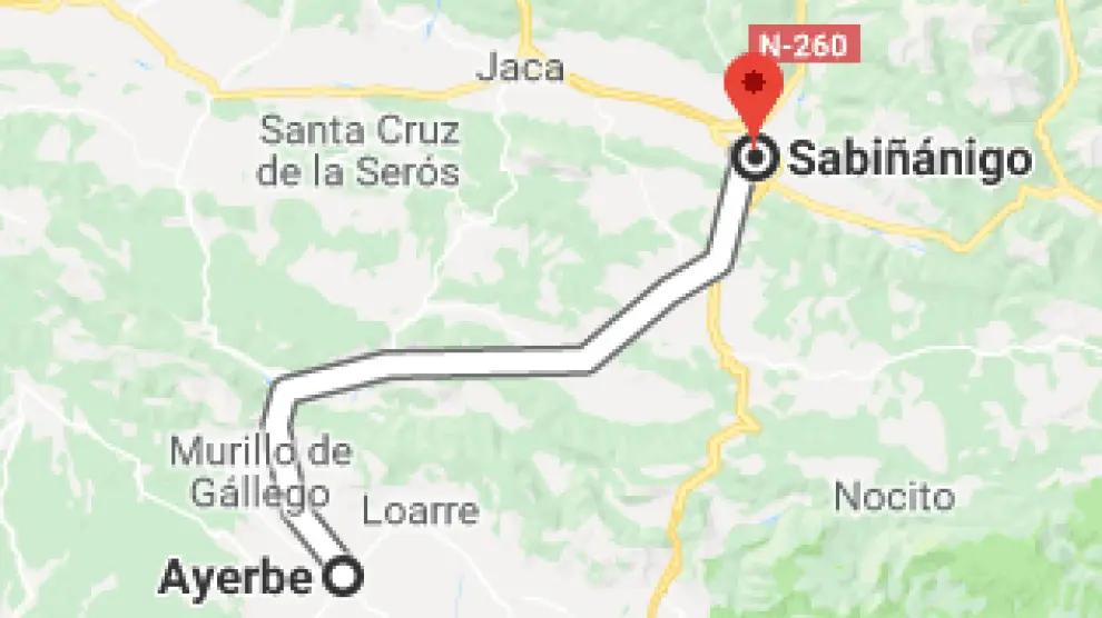 Línea de ferrocarril entre Ayerbe y Sabiñánigo