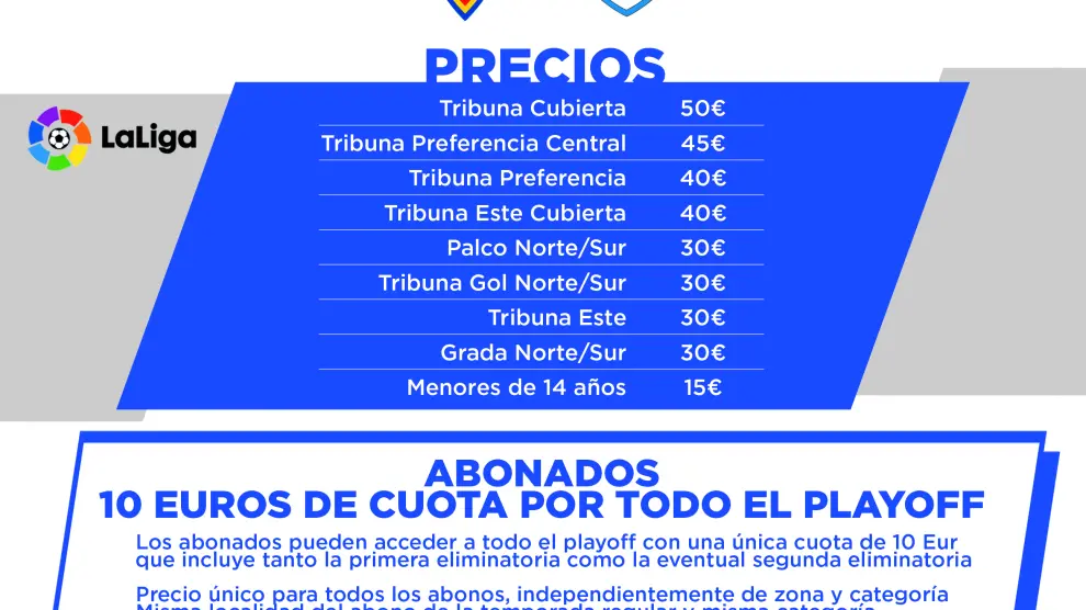 Los abonados del Real Zaragoza podrán presenciar todo el 'play off' por solo 10 euros