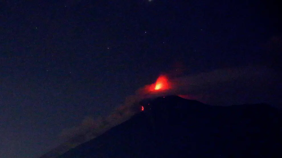 La erupción del volcán de Fuego en Guatemala