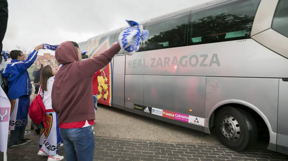 Llegada del Real Zaragoza a Soria
