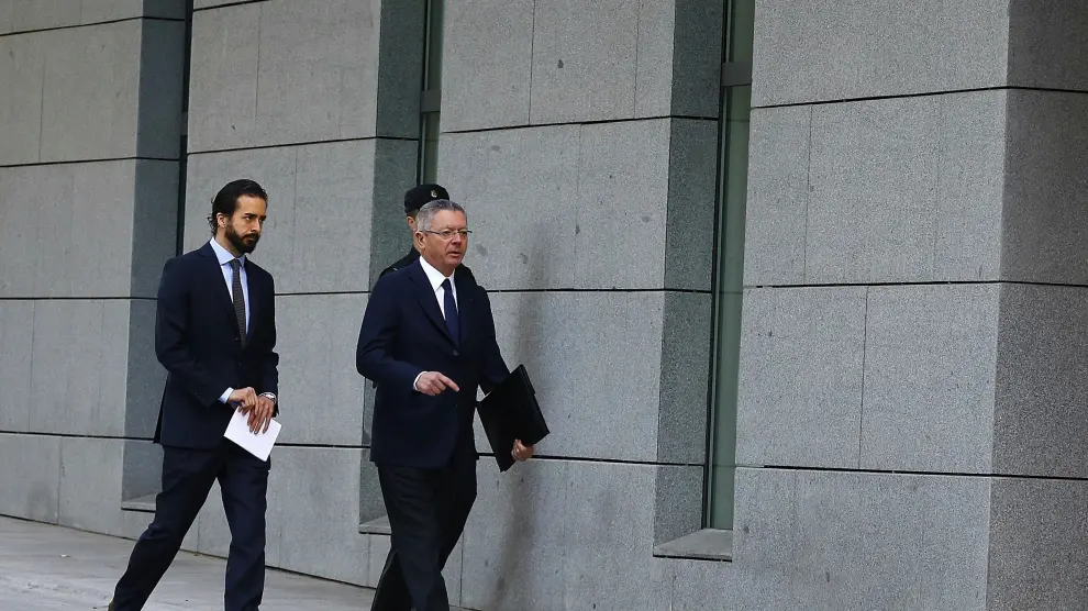 El expresidente madrileño ha llegado esta mañana para declara ante la Audiencia Nacional