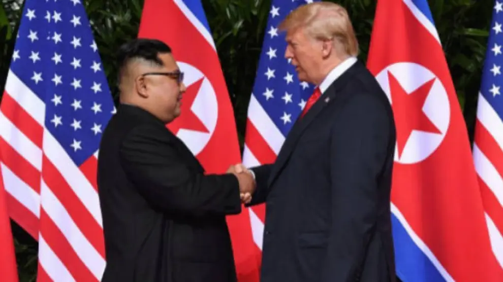 Donald Trump y Kim Jong-un cuando se reunieron por primera vez.