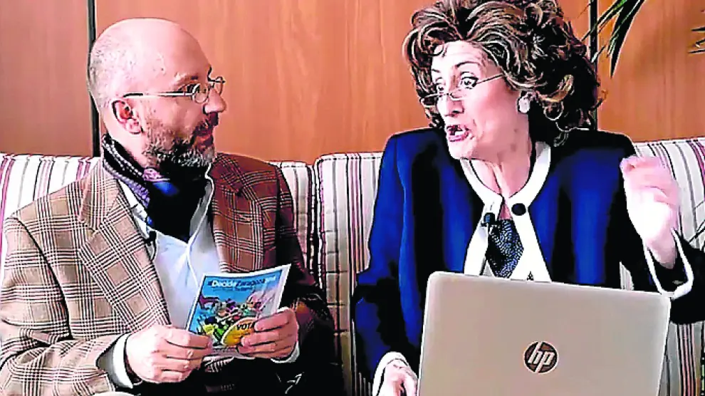 Roque y Adela, en un momento del vídeo publicitario.