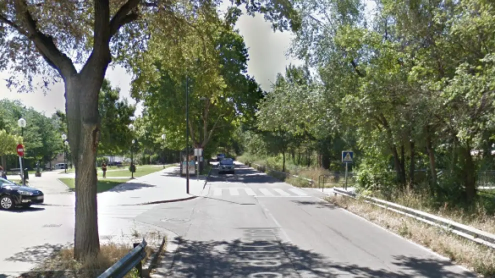 El accidente se ha producido en este paso de cebra del paseo del Cana, cerca de la calle de Santa Gema.