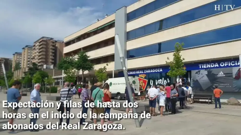 Máxima expectación en el inicio de la campaña de abonados del Zaragoza