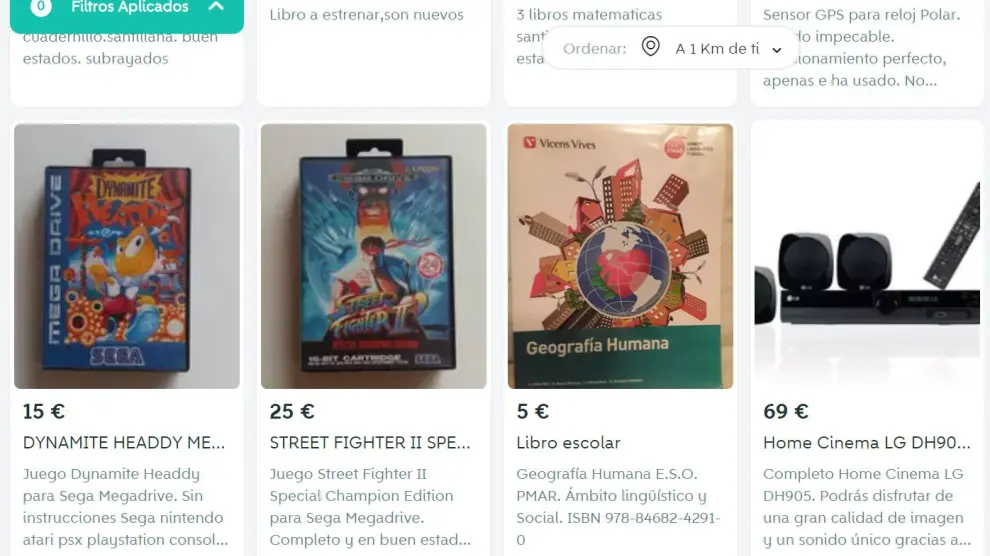 Libros a 5 euros en una 'app' de compra-venta.