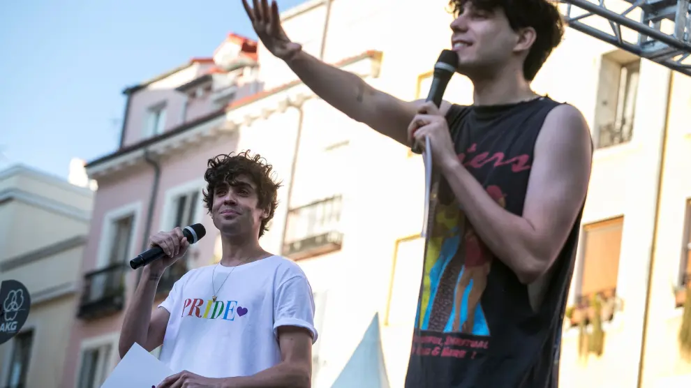 'Los Javis' han ofrecido el pregón del Orgullo en Madrid.