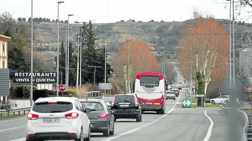 El tramo Huesca-Siétamo es el segundo con mayor tráfico de la provincia oscense.
