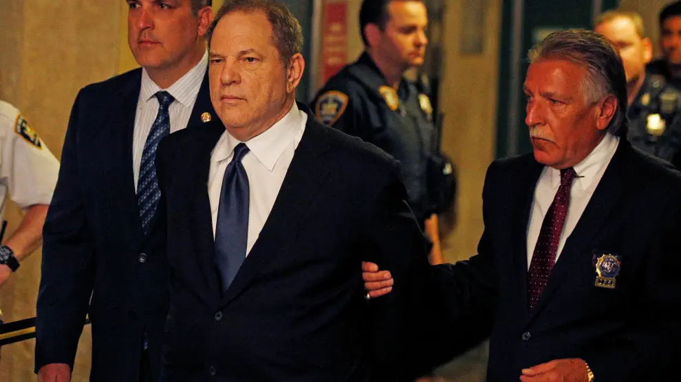 El productor Harvey Weinstein, a su llegada este lunes al tribunal de Manhattan, en Nueva York.