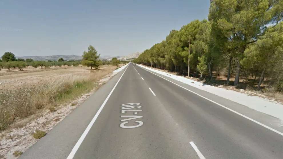 Carretera de Villena a Biar en Alicante