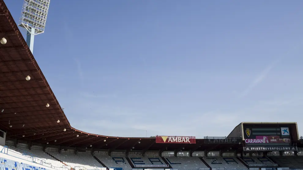Imagen de archivo del estadio del Real Zaragoza, La Romareda.